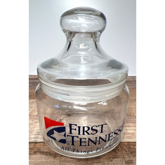 First Tennessee Glass Storage Jar Corporate Promotional Collectible - Picture 1 of 4